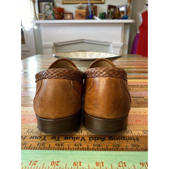 Footjoy Classics Men Loafer Sz 11 C Brown Leather Tassels Vintage Dress Shoe - Picture 5 of 13